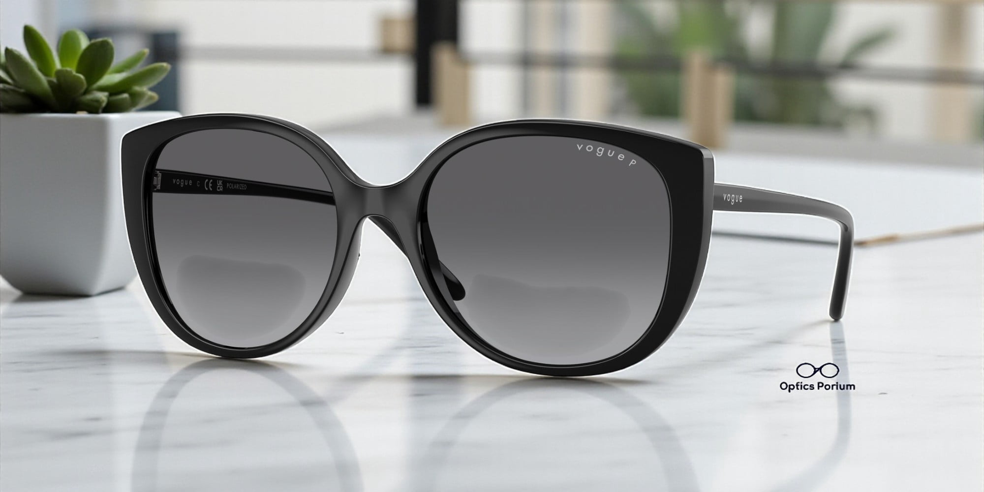 Vogue Women\'s Black Grey and Silver Sunglasses! Vogue VO5625S Sunglasses W44/6G Black - eye-oo.com main image 2
