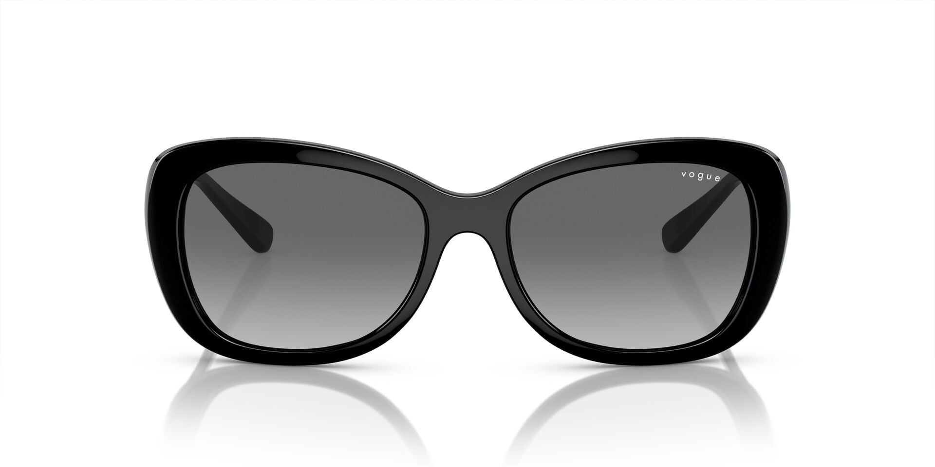 Vogue 55mm VO2943SB Butterfly Sunglasses, Black with Grey Gradient Lenses