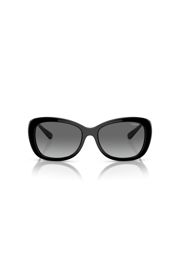Vogue Women's Size 55 Butterfly VO2943SB Sunglasses, Black/Grey Gradient Lens