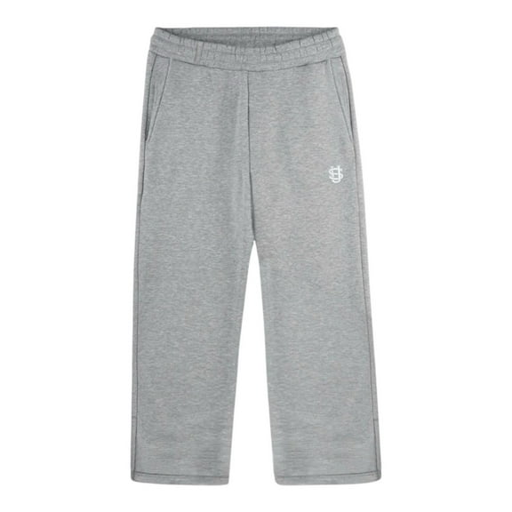 VOGUES Boys Sweat Pants, Men'S Y2K Streetwear -Hop Casual Elastic Waist Zipper Loose Solid Color Sports Casual Pants Grey XS
