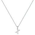 thumbnail image 1 of VOLALO Jewelry Initial Pendant Necklace for Men Womens, 925 Sterling Silver Letter Capital Necklace Alphabets from A-Z Figaro Chain Necklace, 1 of 6