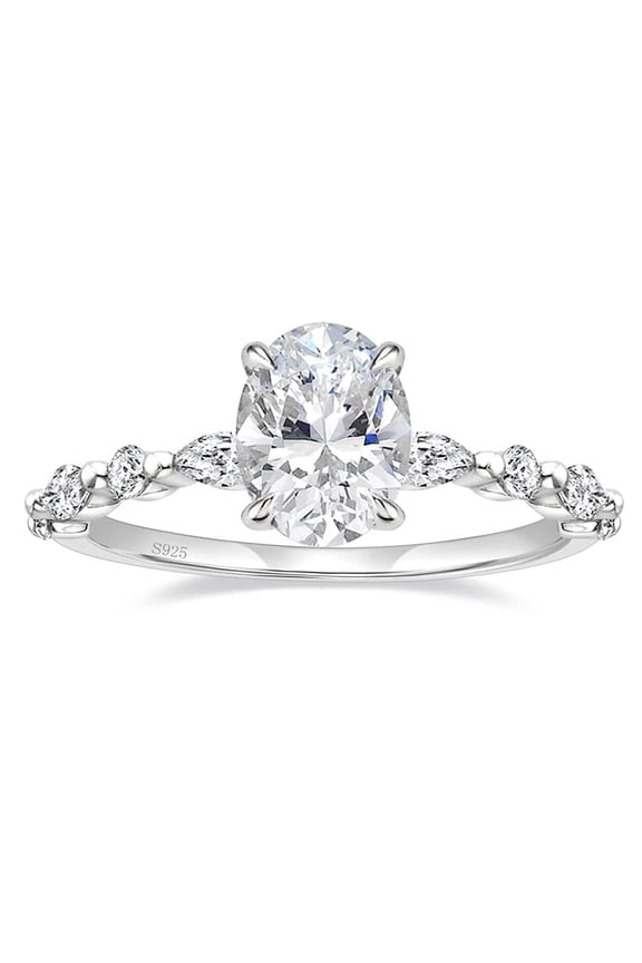2 Carat Oval Cut Engagement Promise Ring for Women
