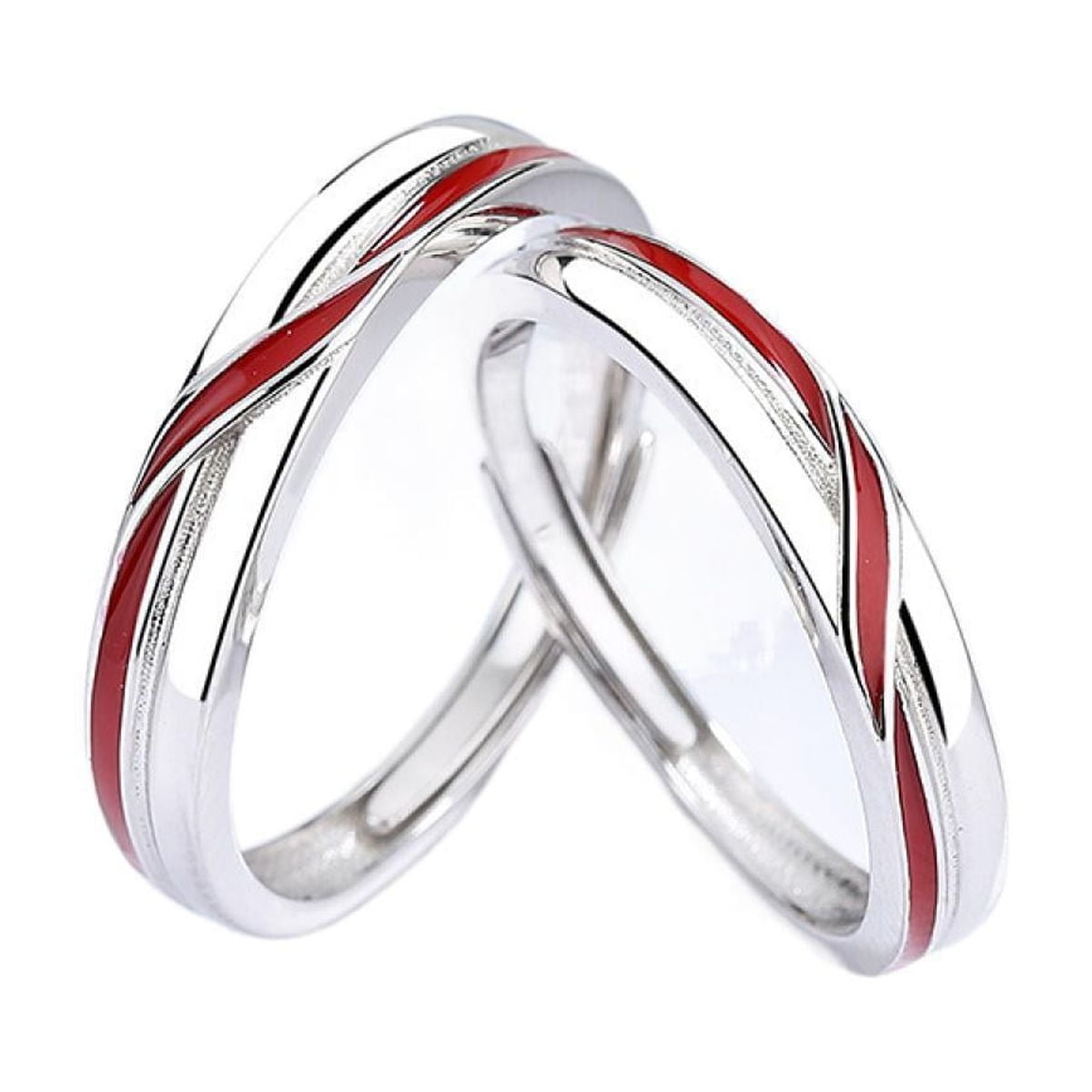His And Her Couple Rings Set - 10kt Gold Plated With 1ct CZ | Wedding Bands For Women & Men