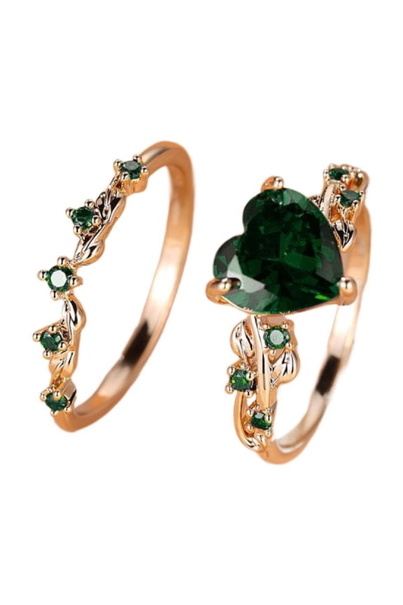 2pcs His and Hers Wedding Ring Sets Couples Engagement Rings Women and Men 925 Sterling Silver AAA Cubic Zirconia Heart-Shaped Ring Set Fashion Retro Simple Ruby Ring