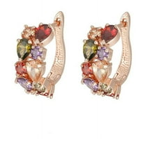 VOLALO 925 Sterling Silver Stud Earrings Birth Cubic Zircon Fashion Jewelry For Women