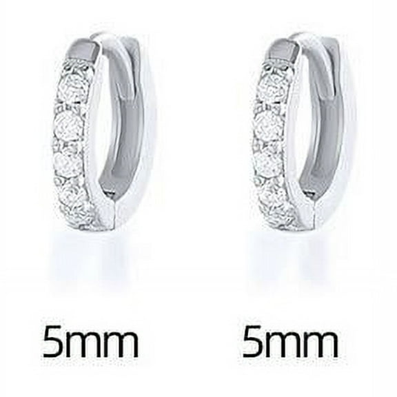 VOLALO 925 Sterling Silver Stud Earrings Birth Cubic Zircon Fashion Jewelry For Women