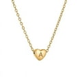 thumbnail image 1 of VOLALO Jewelry Initial Pendant Necklace for Men Womens, 18K Gold Plated Full Heart Letter Capital Necklace Alphabets from A-Z Figaro Chain Necklaceins, 1 of 6