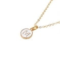 thumbnail image 1 of VOLALO Jewelry Initial Pendant Necklace for Men Womens, 14K Gold Plated Round Letter Capital Necklace Alphabets from A-Z Figaro Chain Necklace Unisex, 1 of 10