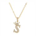 35 Lettering Gold VOLALO Unisex Letter S Initial Cable Chain Necklace for Both Men and ...