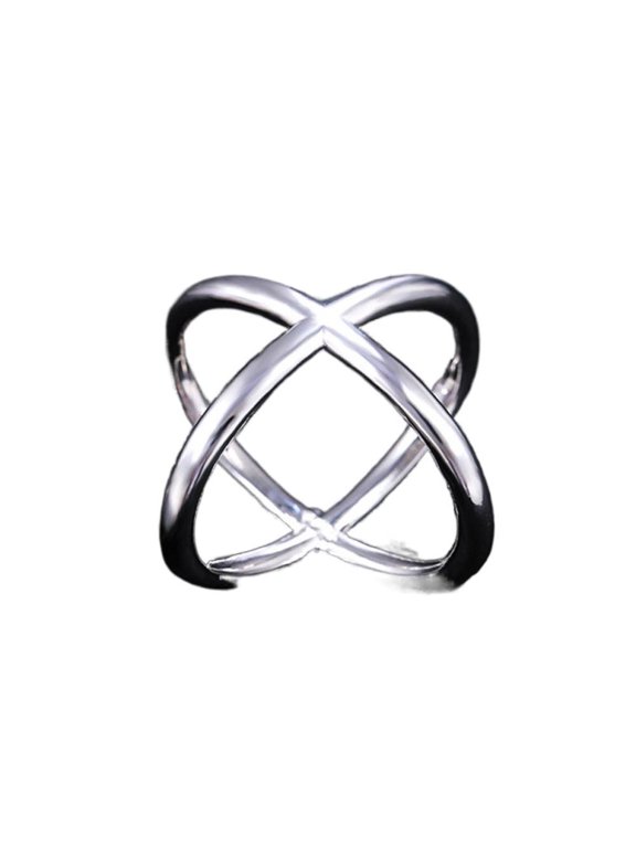 Mens Titanium Ring Wedding Band South Korea Hollow Cross Three-Dimensional Surround Ring Unisex All-Match With White Gift Box