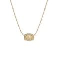 thumbnail image 1 of VOLALO Ultra Mini Belt Buckle Necklace with Initial – Gold, 1 of 6