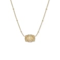 thumbnail image 1 of VOLALO Ultra Mini Belt Buckle Necklace with Initial – Gold, 1 of 6