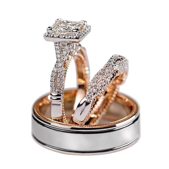 VOLALO Crisscross Stacking Ring for Women 14K Yellow Gold Plated with ...