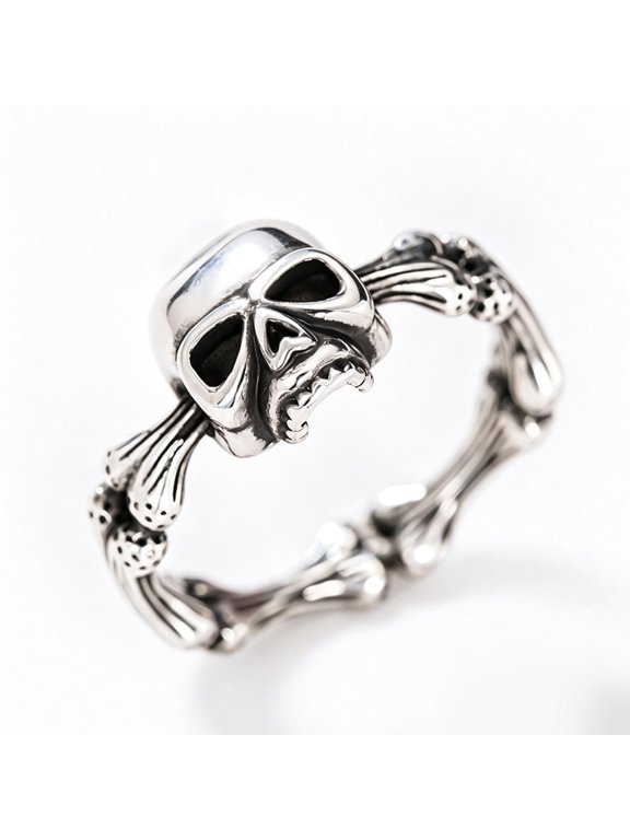 Women's Open Skull Ring, Daily Wear, Size Adjustable, Gift Box Included