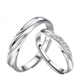 thumbnail image 1 of VOLALO S925 Sterling Silver Bowknot Design Artificial Zircon Decor Ring, Elegant Engagement Ring for Women, Trendy All-match & Exquisite Jewelry for Birthday Gift, 1 of 9