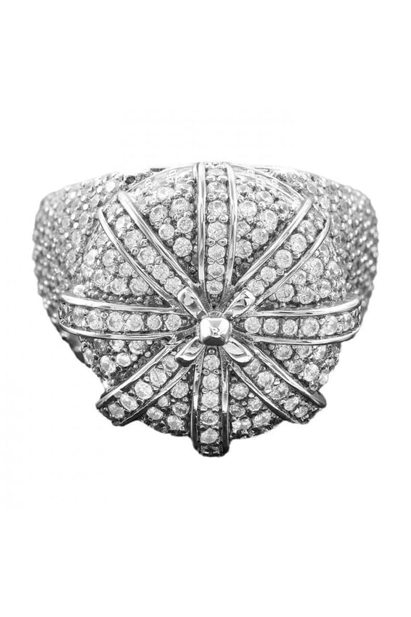 Titanium Mens Statement Wedding Ring AAAAA Cubic Zirconia Comfort Fit Band Jewelry With White Gift Box Packaging