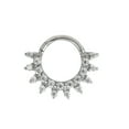thumbnail image 1 of VOLALO Titanium Micro Gem Hinged Nose Hoop Beauty Jewelry, 1 of 4
