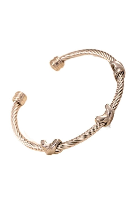 Twisted Cable Bracelet and Chain Trendy - Cuff Knot Vintage Bracelets Jewelry