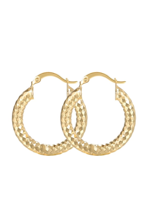 Women 18K Gold Plated Hoop Earrings Original Design for Women Ear Ring Bride Wedding Engagement Jewelry Gifts