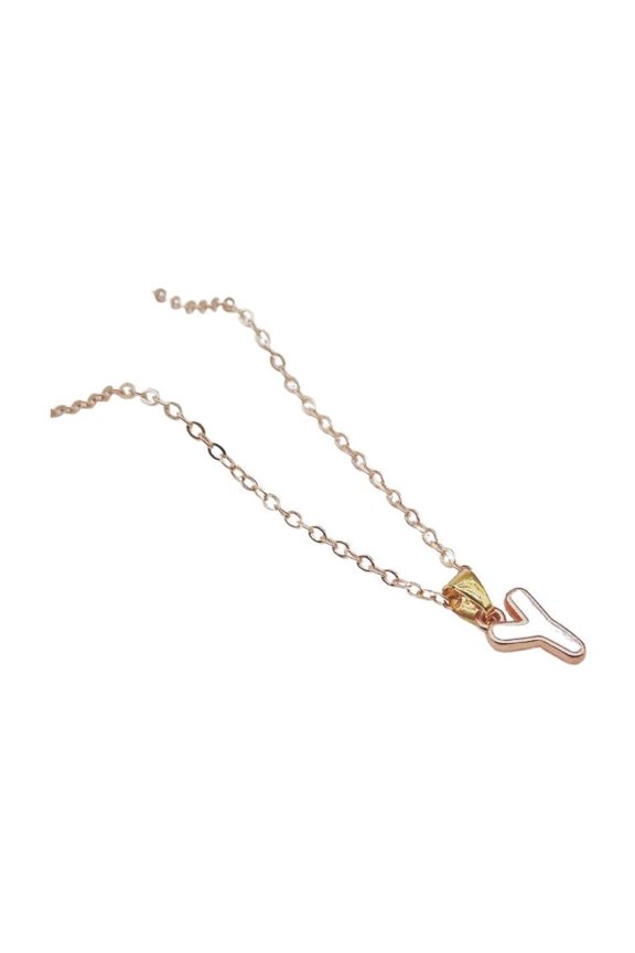 Jewelry Initial Pendant Necklace for Men Womens, 14K Gold Plated Oil drop Letter Capital Necklace Alphabets from A-Z Figaro Chain Necklace