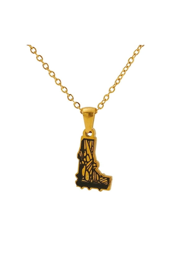 Jewelry Pendant Necklace for Men Women, 18K Gold Plated Black Mixed Full Letter Capital From A-Zins