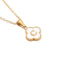 thumbnail image 1 of VOLALO Jewelry Initial Pendant Necklace for Men Womens, 14K Gold Plated Flower Letter Capital Necklace Alphabets from A-Z Figaro Chain Necklace, 1 of 7