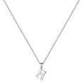 thumbnail image 1 of VOLALO Jewelry Initial Pendant Necklace for Men Womens, 925 Sterling Silver Letter Capital Necklace Alphabets from A-Z Figaro Chain Necklace, 1 of 6