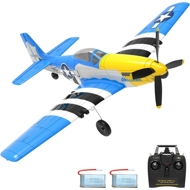 VOLANTEXRC RC Plane 4CH RC Airplane Ready to Fly P51 Mustang WWII