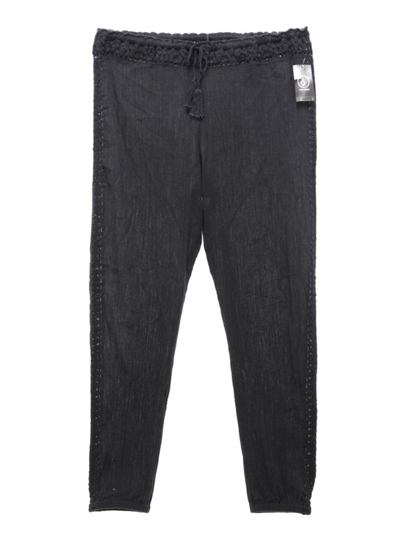$55 NEW 5635 Chrochet Semi-Sheer Jogger Womens Beach Cover Up Bottom L