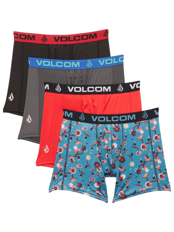 MEN'S PACK 4 - 253 MULTI RED - MEDIUM - UNDERWEAR X4 BOXER BRIEF
