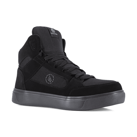 VOLCOM WORKWEAR Men's Evolve Skate Inspired Composite Toe EH High Top Work Shoe Triple Black - VM30244