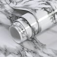thumbnail image 1 of VOLEAAR Black and White Marble Contact Paper 15.7 x 393.7 Inches Peel and Stick Wallpaper Vinyl Film Self Adhesive Removable Waterproof Wall Paper for Countertop Cabinet Backsplash Shelf Liner, 1 of 7