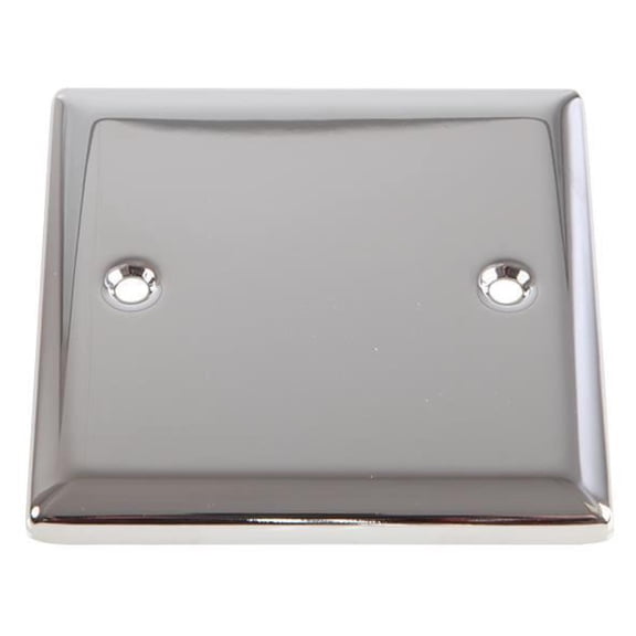 VOLEX ACCESSORIES - 1 Gang Polished Chrome Blanking Plate, Angled Edge