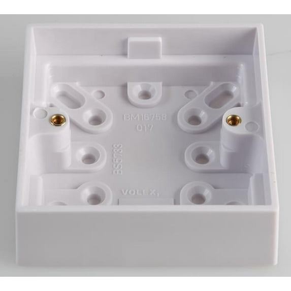 VOLEX ACCESSORIES - 1 Gang White 29mm Pattress Box
