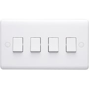 VOLEX ACCESSORIES - 10AX 4 Gang, 2 Way Wall Switch