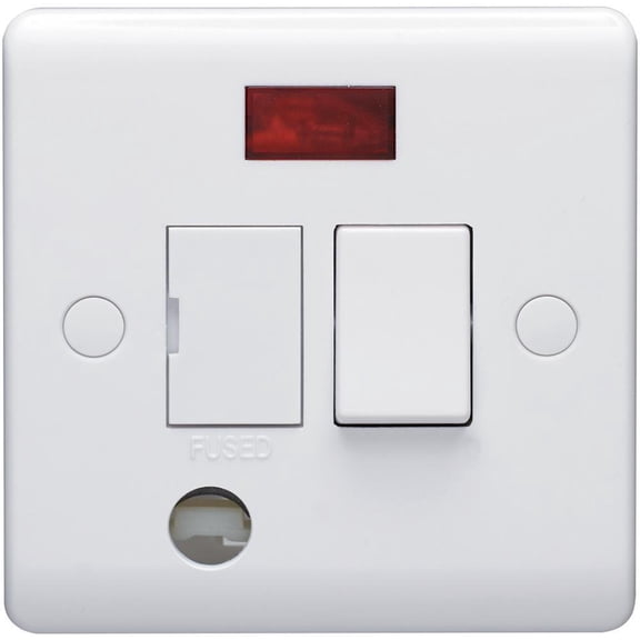 VOLEX ACCESSORIES - 13A Switched Fused Connection Unit with Neon & Flex Outlet