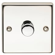 VOLEX ACCESSORIES - 250W, 1 Gang 2 Way Dimmer Light Switch, Polished Chrome
