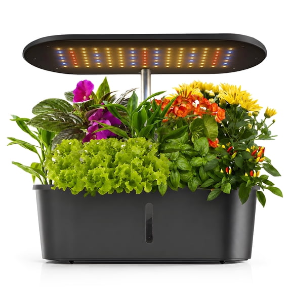 VOLIVO Indoor Hydroponic Growing System, 10 Pods Plant Germination Kit and 3.6L Water Tank, Auto Timer LED Grow Light for Herbs & Vegetables