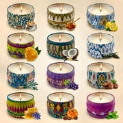 VOLIVO 12 Pack Scented Candles, 240H Long Lasting Burn Time, Assorted Scents for Home, Birthday Gifts for Women