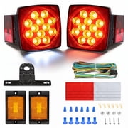VOLIVO 12V LED Trailer Lights Kit, Submersible Utility Trailer Tail light for Boat RV Car Under 80 In Truck