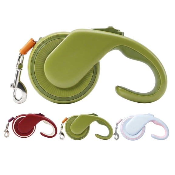 VOLIVO Retractable Dog Leash, 16ft Tape Pet Walking Leash with Anti-slip Handle for Small Medium Dog Cat, Green