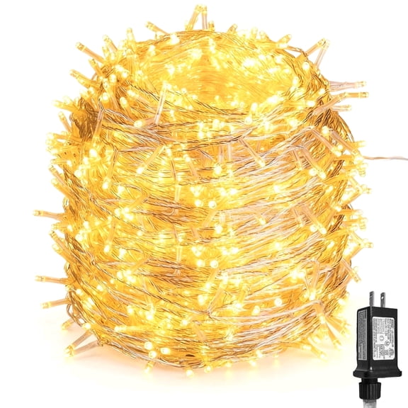 VOLIVO 196FT Fairy Lights, 600 LEDs Warm White, 8 Modes, Plug-in for Garden, Patio, Wedding, Indoor Outdoor Decor