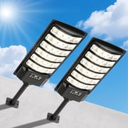 VOLIVO 2PACK Solar Street Light, 180 LED Beads Solar Motion Lights Outdoor Waterproof with Remote for Patio Parking Lot