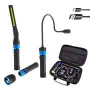 VOLIVO 3-in-1 Magnetic Work Light, Rechargeable LED Machine Light Kit, Flexible Gooseneck & 360  Foldable Design, Gift for Men, Dad, Husband