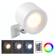 VOLIVO Wall Sconces, Rechargeable Wall Light with 3 Color Modes & RGB, Magnetic 360  Rotation, for Bedroom Reading Bedside