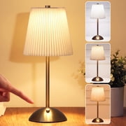 VOLIVO Cordless Table Lamp, 3 Color Temperatures & Rechargeable, Table Lamp with Stepless Dimming for Bedroom, Living Room, Reading