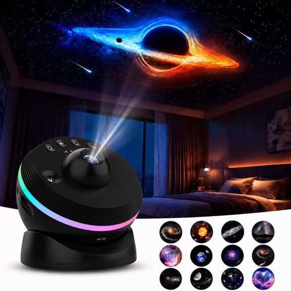VOLIVO 13-in-1 Galaxy Projector, Usb-C Powered Planetarium Night Light Projector, LED Space Mood Lamp for Home Ceiling Decor