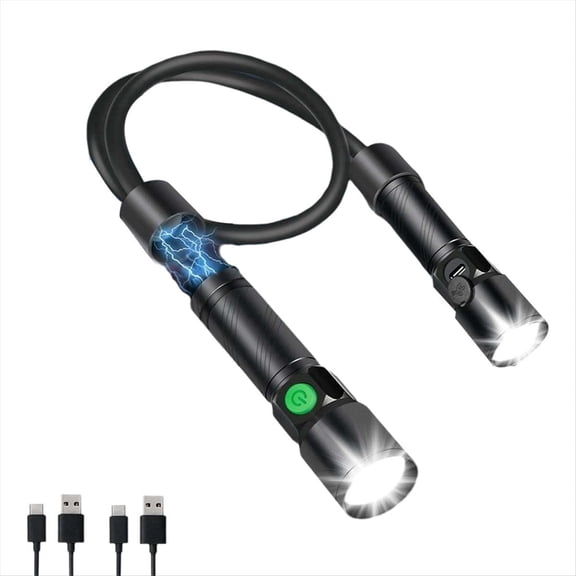 VOLIVO LED Neck Reading Light, 2-Brightness Detachable Light with Zoomable & Magnetic, Hand-Free Book Light for Reading, Crafting, Camping