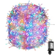 VOLIVO 196FT Fairy Lights, Flexible Copper Wire String Lights, Multicolor 600LEDs, 8 Modes, Plug-In for Christmas, Indoor Outdoor Decoration