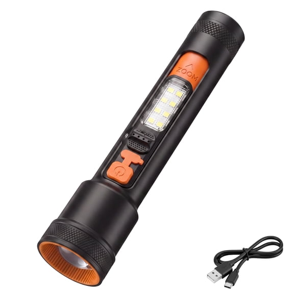 VOLIVO Rechargeable Flashlight, Zoomable Portable Handheld LED Flashlights for Camping, Emergency, 5 Light Mides
